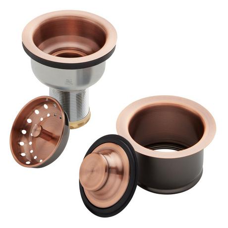 Set - Deep Disposer Flange and Deep Strainer Basket with Lift Stopper - 3-1/2"