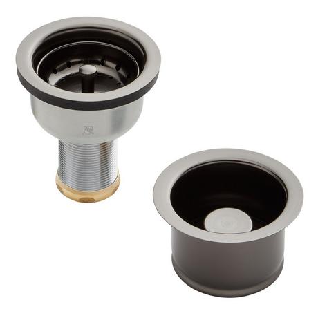 Set - Deep Disposer Flange and Deep Strainer Basket with Lift Stopper - 3-1/2"