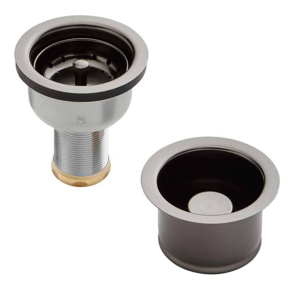 Set - Deep Disposer Flange and Deep Strainer Basket with Lift Stopper - 3-1/2", , large image number 3