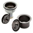 Set - Deep Disposer Flange and Deep Strainer Basket with Lift Stopper - 3-1/2" - Gunmetal, , large image number 2