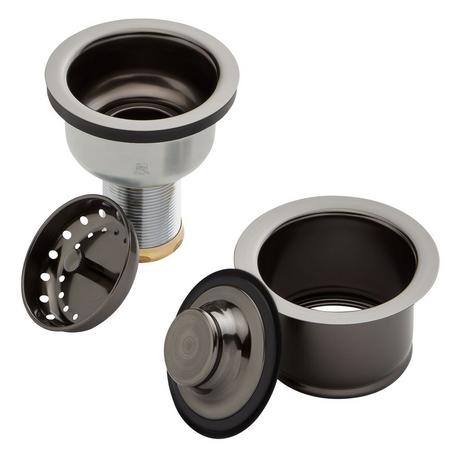 Set - Deep Disposer Flange and Deep Strainer Basket with Lift Stopper - 3-1/2"