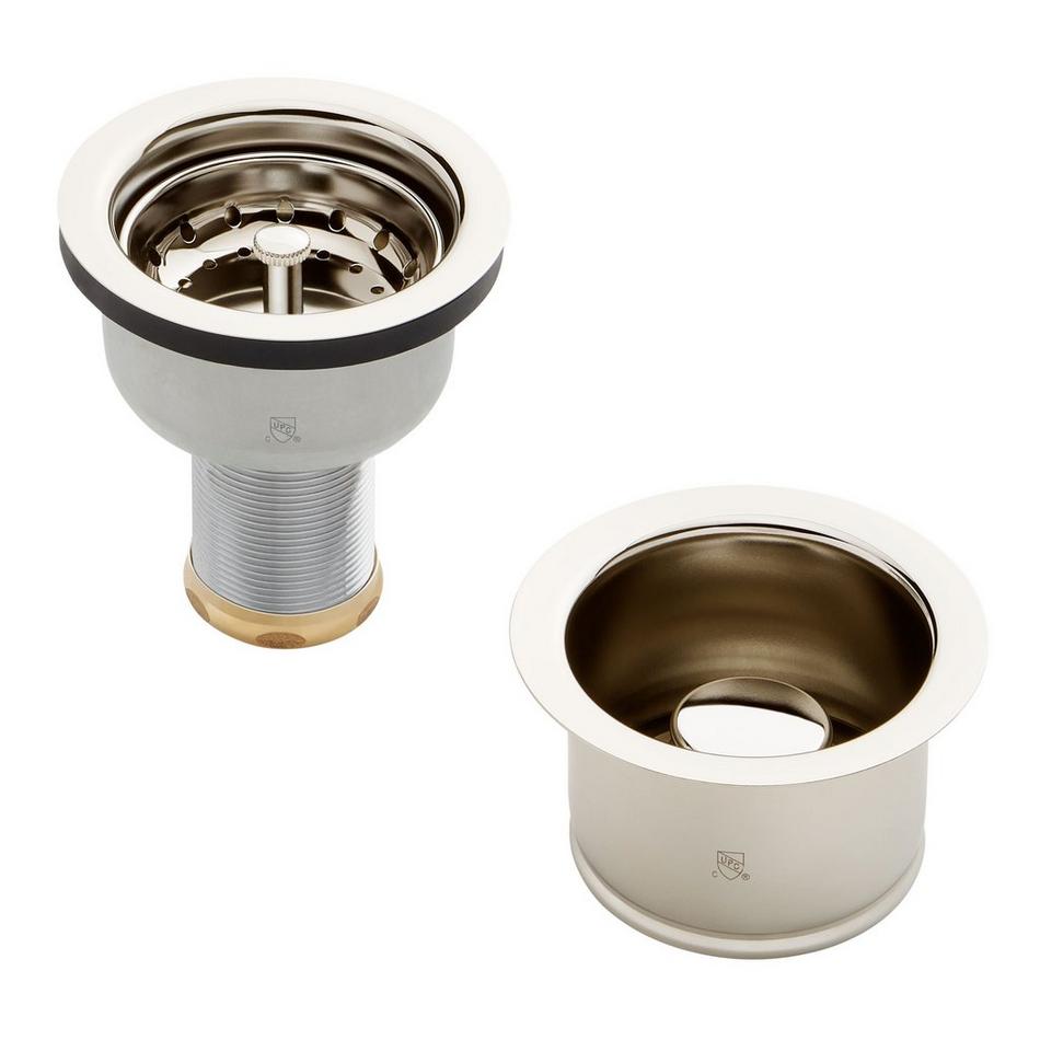 Set - Deep Disposer Flange and Deep Strainer Basket with Lift Stopper - 3-1/2", , large image number 7