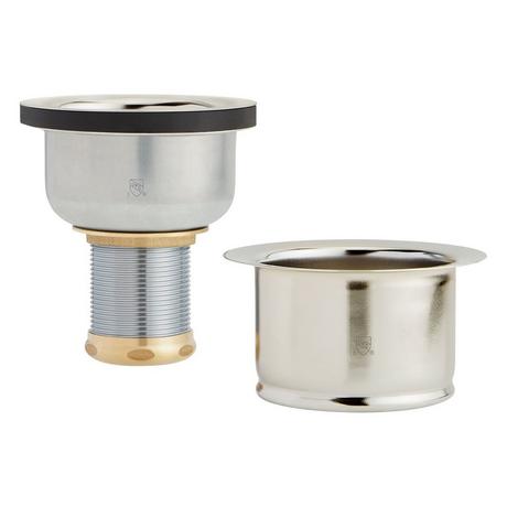 Set - Deep Disposer Flange and Deep Strainer Basket with Lift Stopper - 3-1/2"