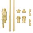 Romlain Brass Cabinet Cremone Bolt - Left Hand - Satin Brass, , large image number 3