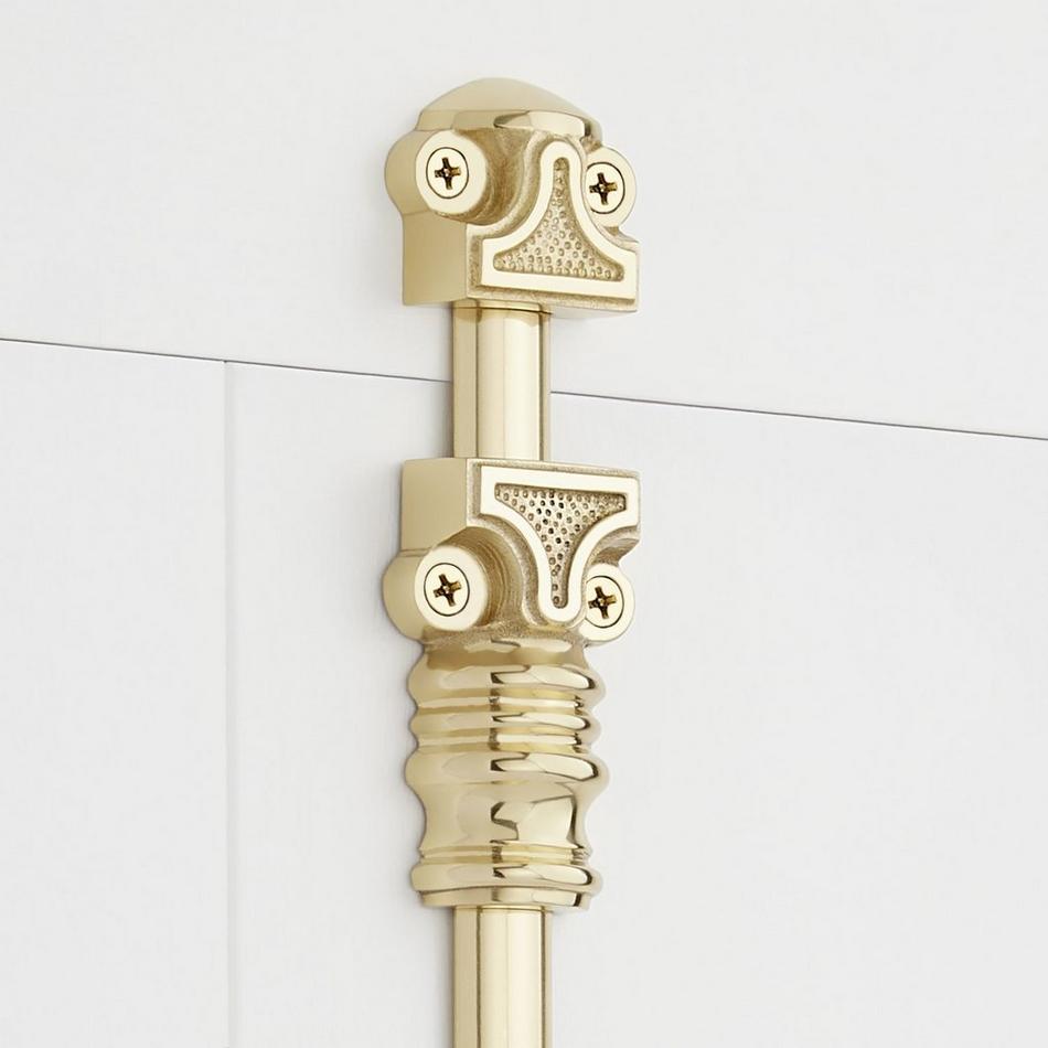 Romlain Brass Window Cremone Bolt - Left Hand - Polished Brass, , large image number 2