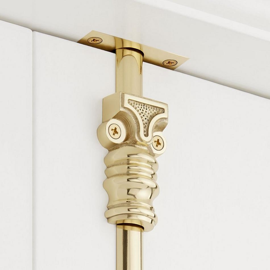 Romlain Brass Window Cremone Bolt - Left Hand - Polished Brass, , large image number 3