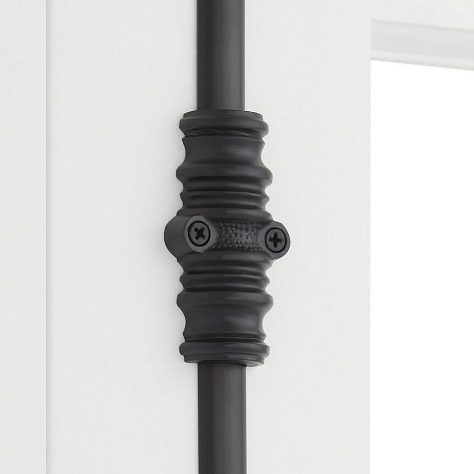 Romlain Brass Door Cremone Bolt - Left Hand - Matte Black, , large image number 1