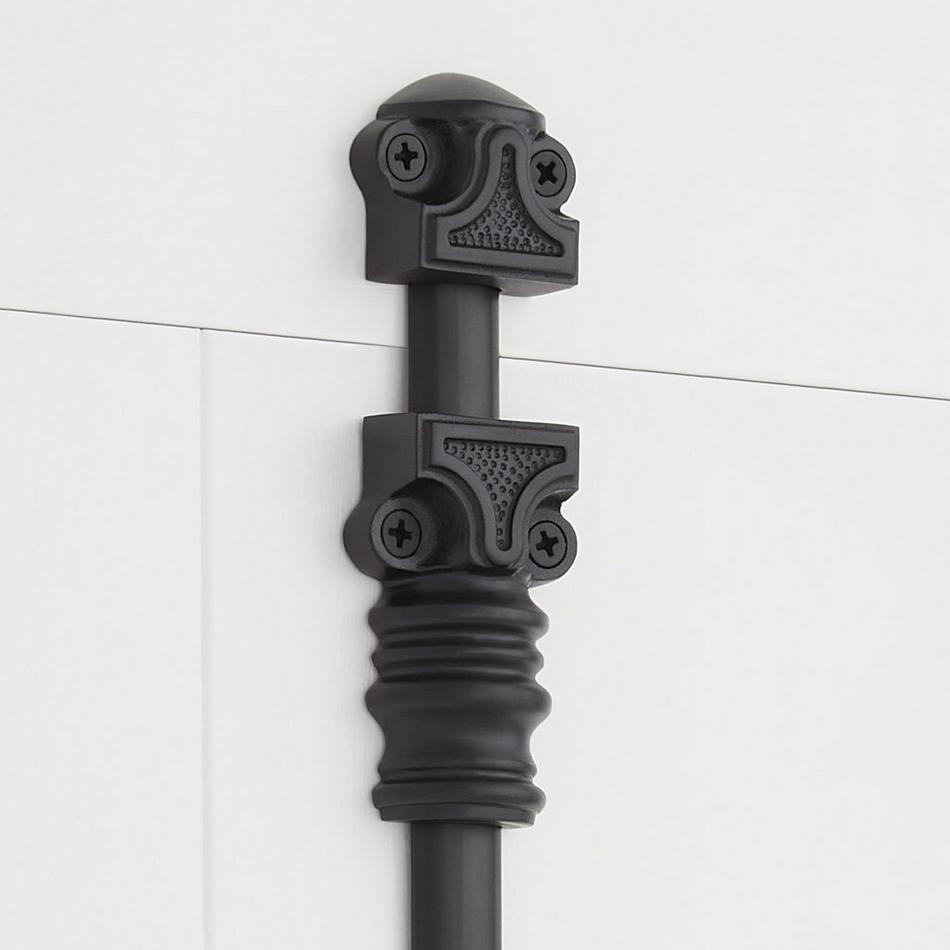 Romlain Brass Door Cremone Bolt - Left Hand - Matte Black, , large image number 2