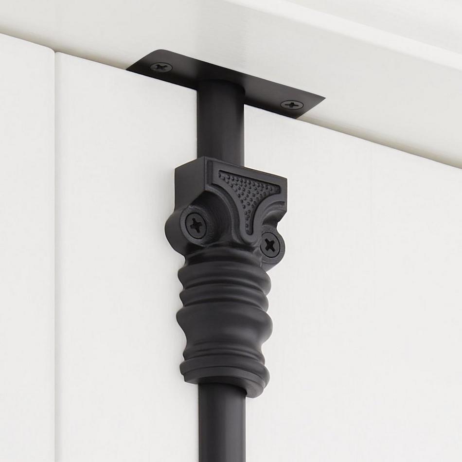 Romlain Brass Door Cremone Bolt - Left Hand - Matte Black, , large image number 3