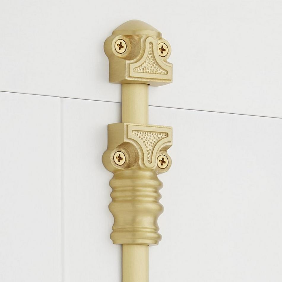 Romlain Brass Door Cremone Bolt - Left Hand - Satin Brass, , large image number 2