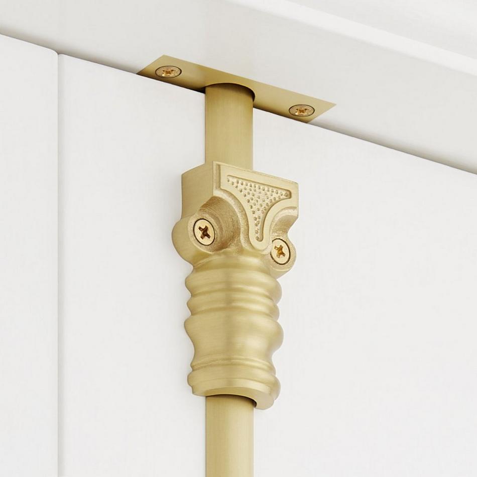 Romlain Brass Door Cremone Bolt - Left Hand - Satin Brass, , large image number 3