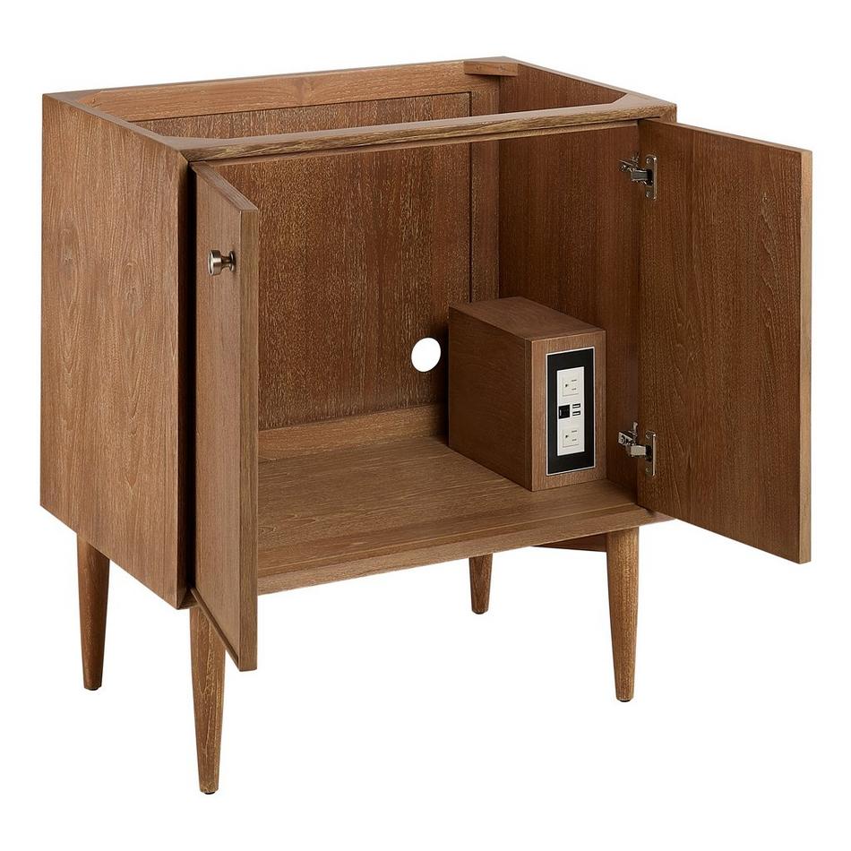 30" Wendolyn Teak Vanity with Rectangular Undermount Sink - Outlet - Washed Teak, , large image number 4