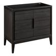 36" Aliso Teak Vanity - Charred Timber Black - Vanity Cabinet Only, , large image number 0