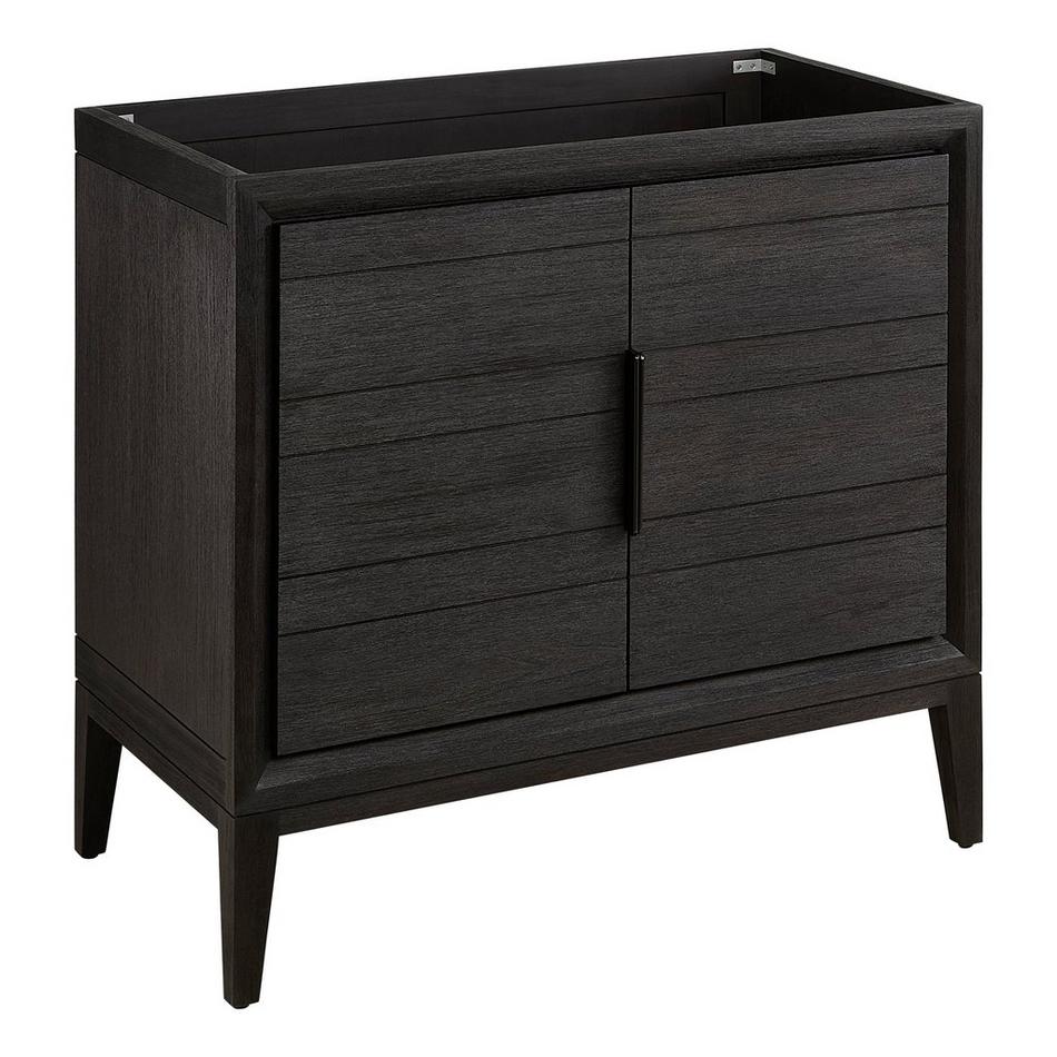 36" Aliso Teak Vanity - Charred Timber Black - Vanity Cabinet Only, , large image number 0