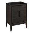 24" Aliso Teak Vanity with Rectangular Undermount Sink - Charred Timber Black, , large image number 3