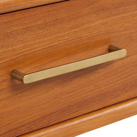 60" Novak Single Teak Vanity with Rectangular Undermount Sink - Teak