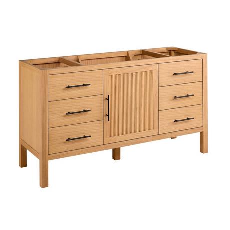 60" Ayanna Mindi Single Vanity  - Natural Mindi - Vanity Cabinet Only