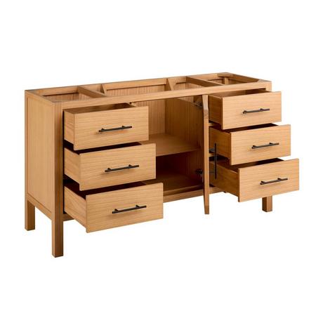60" Ayanna Mindi Single Vanity  - Natural Mindi - Vanity Cabinet Only