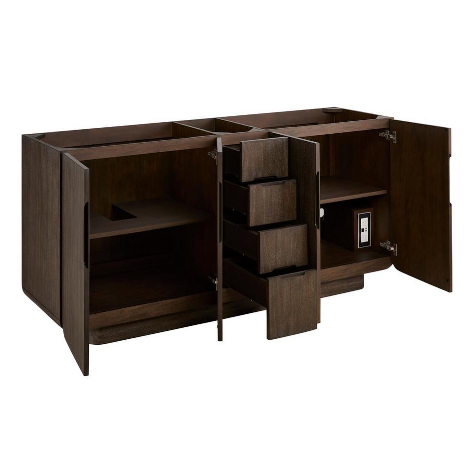 72" Yvon Double Vanity with Outlets - Deep Taupe - Vanity Cabinet Only, , large image number 1