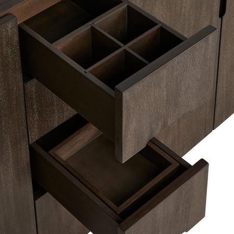 72" Yvon Double Vanity with Outlets - Deep Taupe - Vanity Cabinet Only