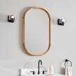 22" x 36" Sylvaine Oval Teak Vanity Mirror - Natural Teak, , large image number 0