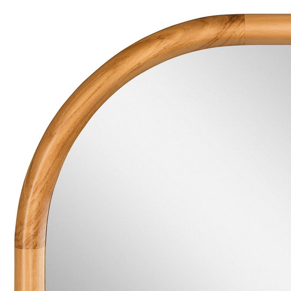22" x 36" Sylvaine Oval Teak Vanity Mirror - Natural Teak, , large image number 3