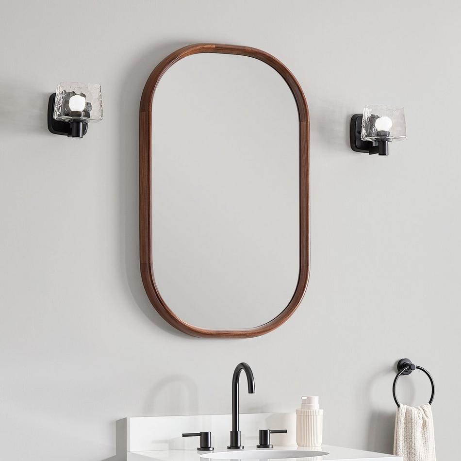 Sylvaine Oval Wood Vanity Mirror, , large image number 1