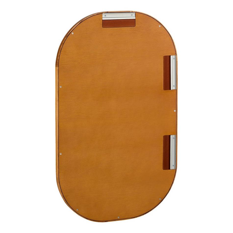 22" x 36" Sylvaine Oval Teak Vanity Mirror - Teak, , large image number 2