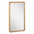 20" x 36" Sylvaine Rounded Rectangle Teak Vanity Mirror - Natural Teak, , large image number 1