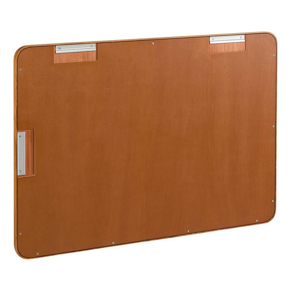 30" x 42" Sylvaine Rounded Rectangle Teak Vanity Mirror - Teak, , large image number 2