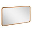 54" x 30" Sylvaine Rounded Rectangle Teak Vanity Mirror - Natural Teak, , large image number 1