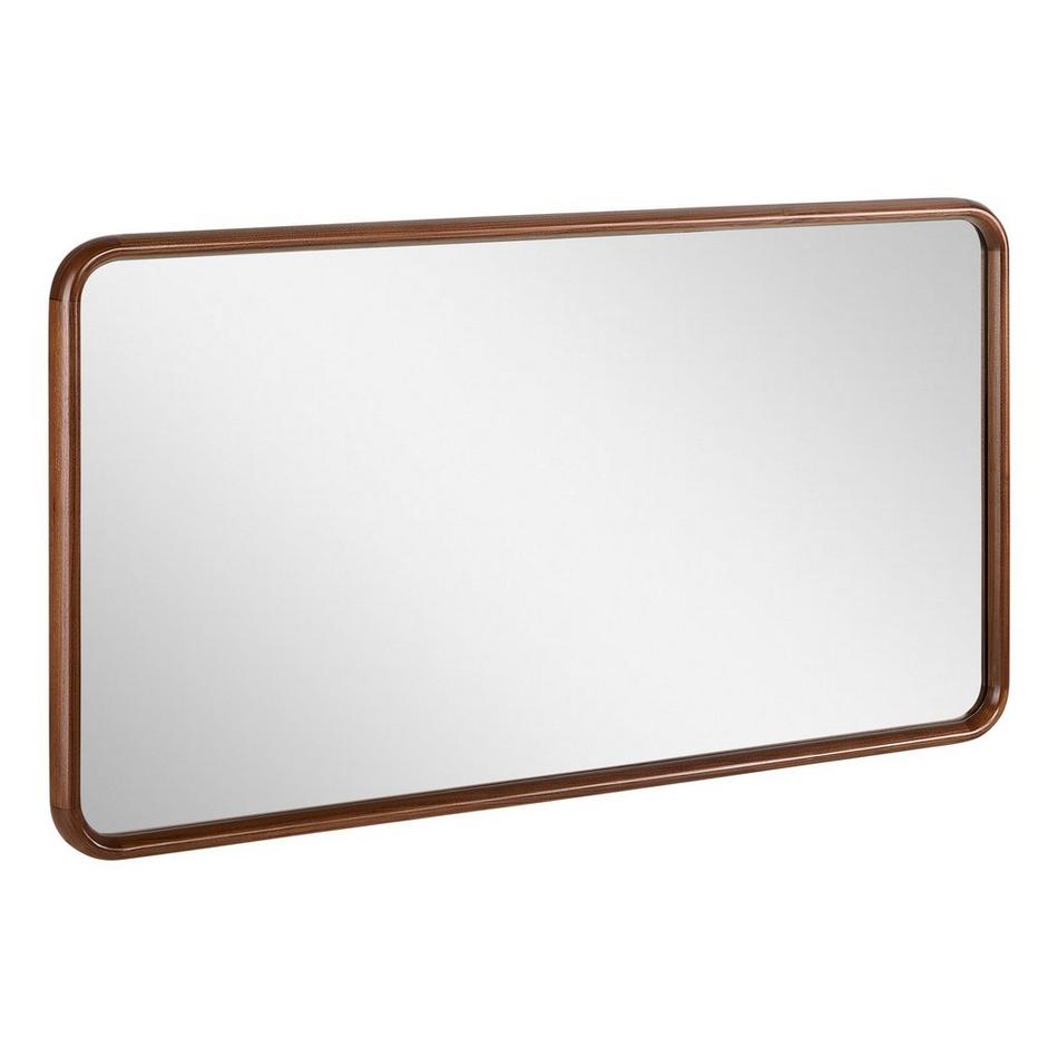 54" x 30" Sylvaine Rounded Rectangle Walnut Vanity Mirror - True Walnut, , large image number 1