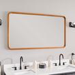 54" x 30" Sylvaine Rounded Rectangle Teak Vanity Mirror - Teak, , large image number 0