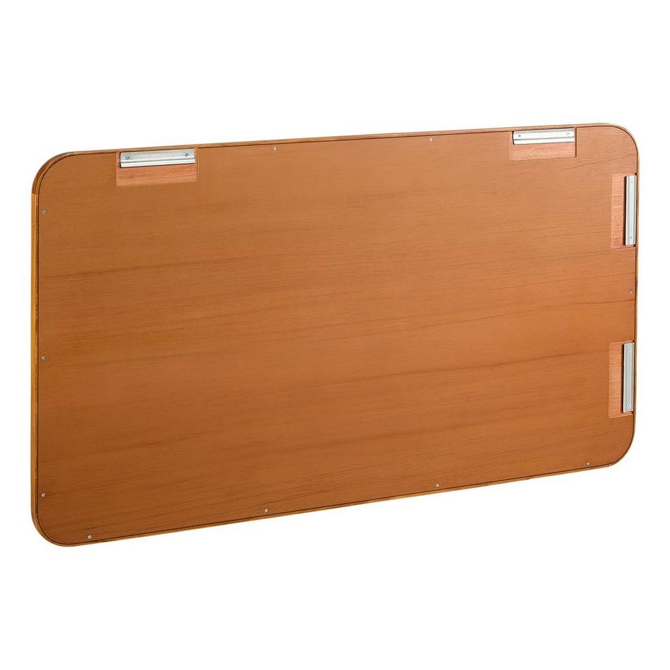 54" x 30" Sylvaine Rounded Rectangle Teak Vanity Mirror - Teak, , large image number 2