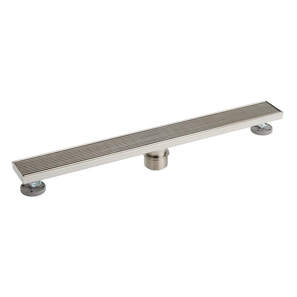 18" Patterned Linear Shower Drain - Stainless Steel, , large image number 1