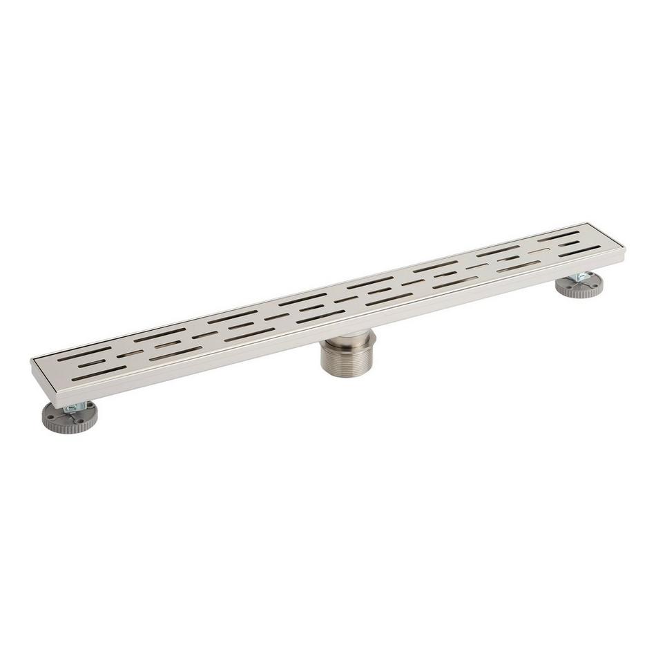 24" Slotted Linear Shower Drain - Polished Stainless Steel, , large image number 1