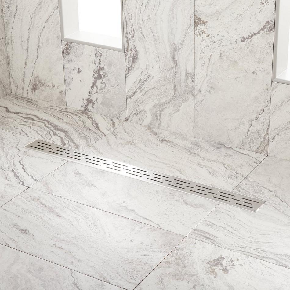 28" Slotted Linear Shower Drain - Stainless Steel, , large image number 0