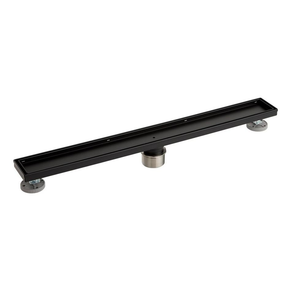 28" Tile-In Linear Shower Drain - Matte Black, , large image number 1