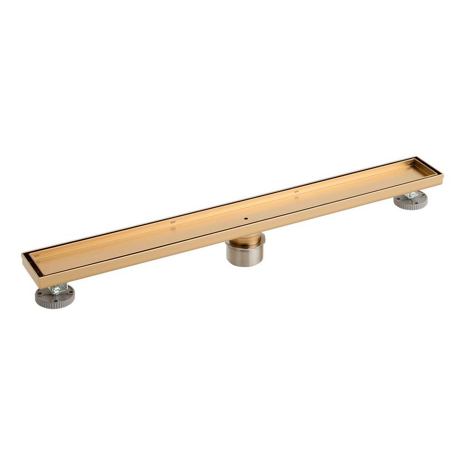 32" Tile-In Linear Shower Drain - Brushed Gold, , large image number 1
