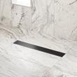 36" Patterned Linear Shower Drain - Matte Black, , large image number 0