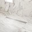 40" Patterned Linear Shower Drain - Stainless Steel, , large image number 0