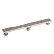 40" Patterned Linear Shower Drain - Stainless Steel, , large image number 1