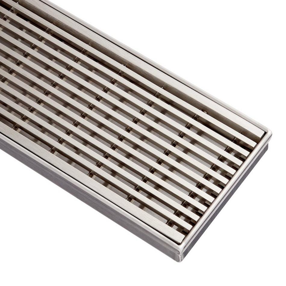 40" Patterned Linear Shower Drain - Stainless Steel, , large image number 3