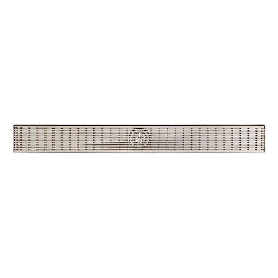 40" Patterned Linear Shower Drain - Stainless Steel, , large image number 2