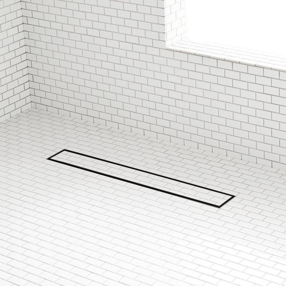 40" Tile-In Linear Shower Drain - Matte Black, , large image number 0