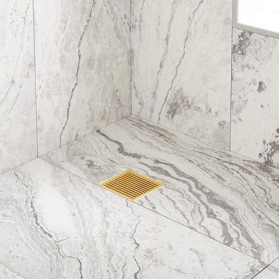 Patterned Square Shower Drain, , large image number 0