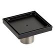 4" Tile-In Square Shower Drain - Matte Black, , large image number 1