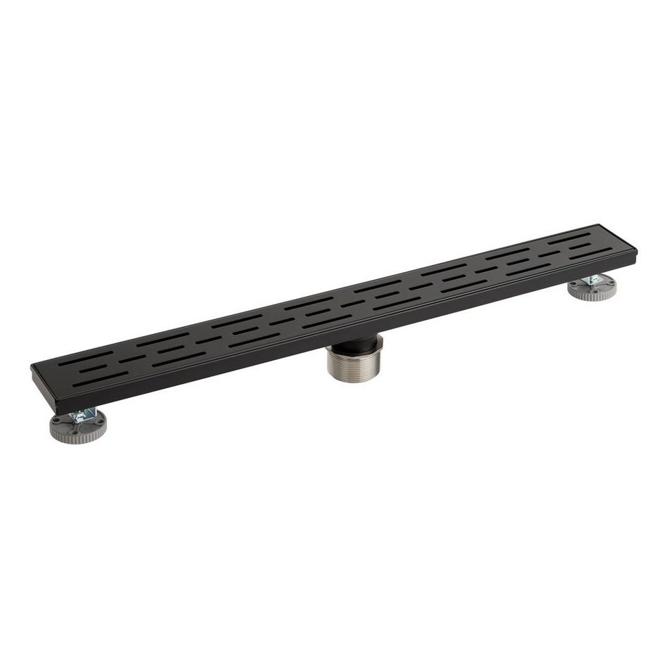 48" Slotted Linear Shower Drain - Matte Black, , large image number 1