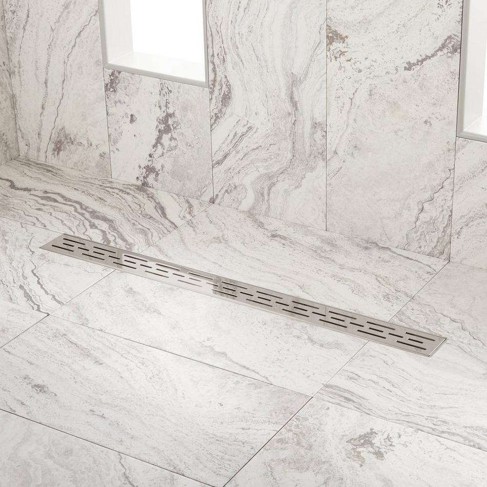 48" Slotted Linear Shower Drain - Polished Stainless Steel, , large image number 0