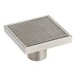 6" Patterned Square Shower Drain - Stainless Steel, , large image number 1